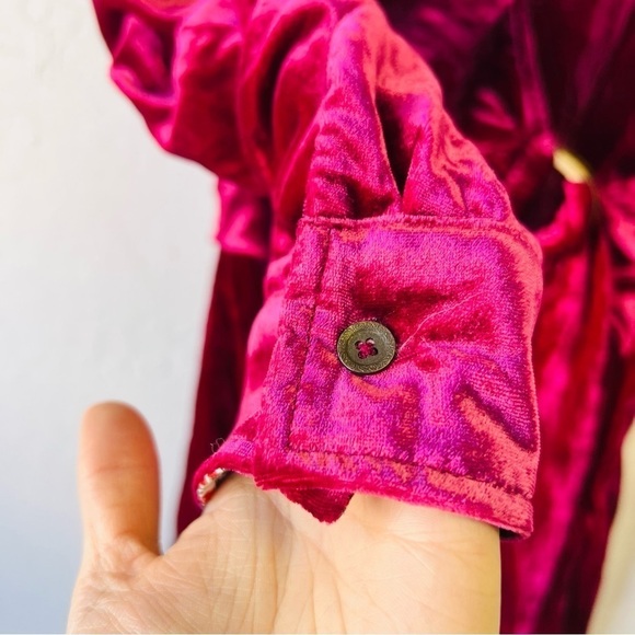 Maeve Anthropologie Pink Crushed Velvet Dress 00 NWT - Picture 10 of 12